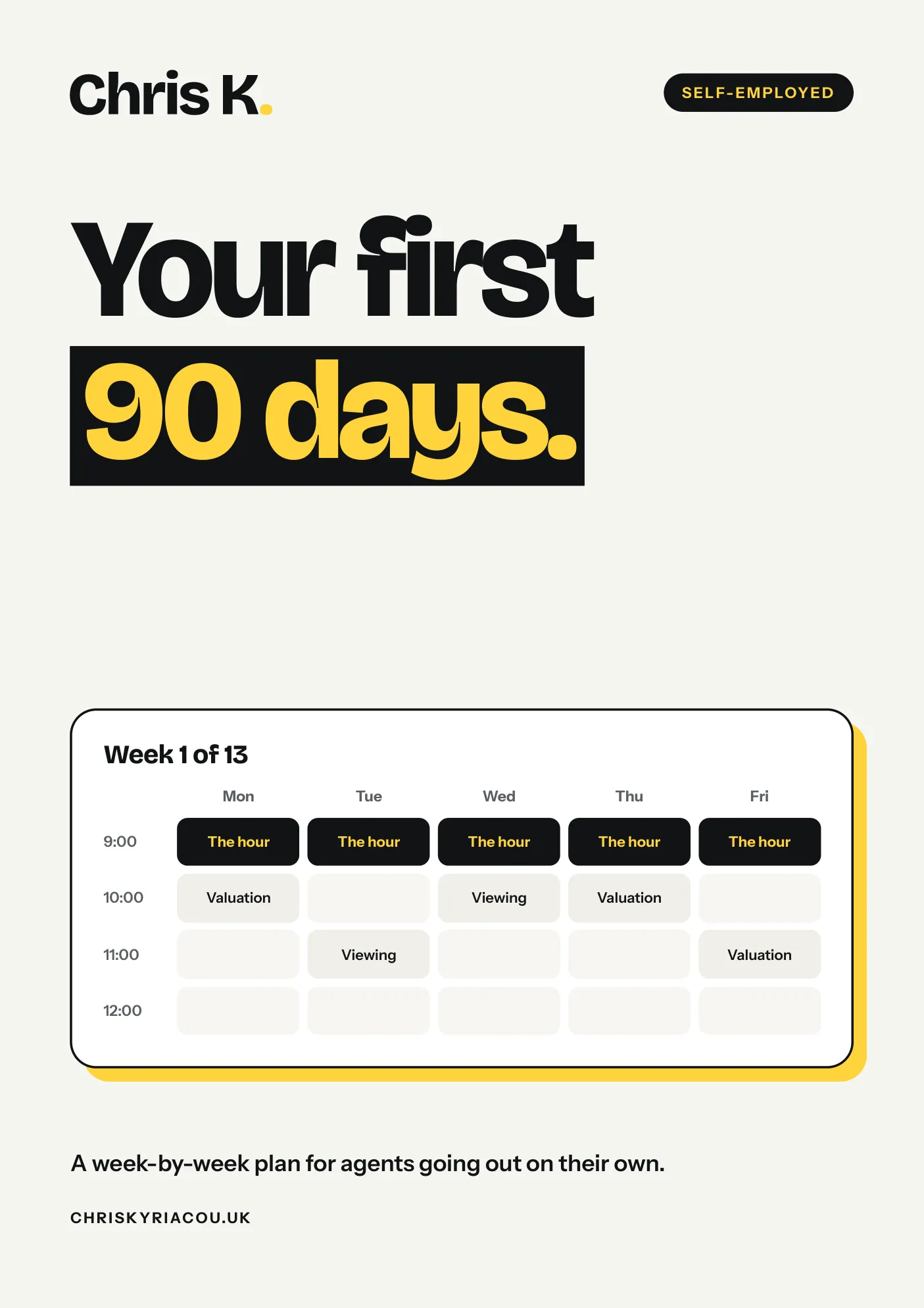 The cover of Your first 90 days self-employed